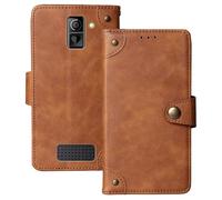 Anybird Marrón Retro Carcasa Funda para Maxcom Comfort MM730 2.2" Magnética Premium Caso Protección Cuero Billetera Antigolpes Cover Teléfono Case