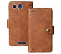 Anybird Marrón Retro Carcasa Funda para Panasonic KX TU110 1.77" Magnética Premium Caso Protección Cuero Billetera Antigolpes Cover Teléfono Case