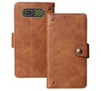 Anybird Marrón Retro Carcasa Funda para Trevi Forte 80 2" Magnética Premium Caso Protección Cuero Billetera Antigolpes Cover Teléfono Case