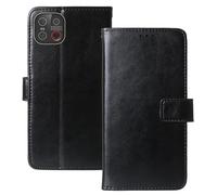 Anybird Negro Funda Caso Carcasa Proteccion Cuero Flip Case Cover Soporte para Emporia Smart.7 Lite / E7 Lite/Smart.ME7 5.45" Magnética Caso Cuero Billetera Cover Teléfono Case Etui