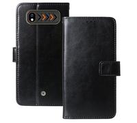 Anybird Negro Funda Caso Carcasa Proteccion Cuero Flip Case Cover Soporte para Hammer H Boost 2 LTE 2.4" Magnética Caso Cuero Billetera Cover Teléfono Case Etui