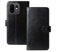 Anybird Negro Funda Caso Carcasa Proteccion Cuero Flip Case Cover Soporte para Itel Zeno 100 4G 6.6" Magnética Caso Cuero Billetera Cover Teléfono Case Etui