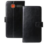 Anybird Negro Funda Caso Carcasa Proteccion Cuero Flip Case Cover Soporte para Maxcom Comfort MM426 SE 1.77" Magnética Caso Cuero Billetera Cover Teléfono Case Etui