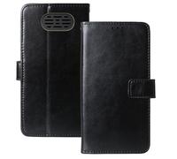 Anybird Negro Funda Caso Carcasa Proteccion Cuero Flip Case Cover Soporte para Maxcom Comfort MM428BB 1.8" Magnética Caso Cuero Billetera Cover Teléfono Case Etui