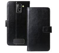 Anybird Negro Funda Caso Carcasa Proteccion Cuero Flip Case Cover Soporte para Maxcom Comfort MM730 2.2" Magnética Caso Cuero Billetera Cover Teléfono Case Etui