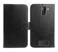 Anybird Negro Funda Caso Carcasa Proteccion Cuero Flip Case Cover Soporte para Maxcom Comfort MM730 2.2" Magnética Caso Cuero Billetera Cover Teléfono Case Etui