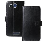 Anybird Negro Funda Caso Carcasa Proteccion Cuero Flip Case Cover Soporte para Panasonic KX TU110 1.77" Magnética Caso Cuero Billetera Cover Teléfono Case Etui