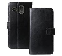 Anybird Negro Funda Caso Carcasa Proteccion Cuero Flip Case Cover Soporte para Trevi MAX 24 Nero 2.2" Magnética Caso Cuero Billetera Cover Teléfono Case Etui