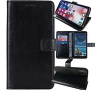 Anybird Negro Funda Caso Carcasa Proteccion Cuero Flip Case Cover TPU Silicona Soporte para ZTE Blade A35E Magnética Caso Cuero Billetera