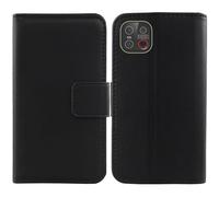 Anybird Negro Genuino Carcasa Funda para Emporia Smart.7 Lite / E7 Lite/Smart.ME75.45 Magnética Premium Caso Protección Cuero Billetera Antigolpes Cover Teléfono Leather Case Etui
