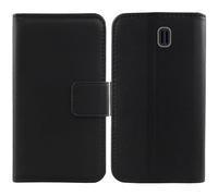 Anybird Negro Genuino Carcasa Funda para TTfone Comet TT100 1.77" Magnética Premium Caso Protección Cuero Billetera Antigolpes Cover Teléfono Leather Case Etui
