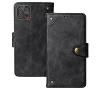 Anybird Negro Retro Carcasa Funda para Emporia Smart.7 Lite / E7 Lite/Smart.ME7 5.45" Magnética Premium Caso Protección Cuero Billetera Antigolpes Cover Teléfono Case