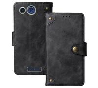 Anybird Negro Retro Carcasa Funda para Panasonic KX TU110 1.77" Magnética Premium Caso Protección Cuero Billetera Antigolpes Cover Teléfono Case