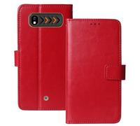 Anybird Rojo Funda Caso Carcasa Proteccion Cuero Flip Case Cover Soporte para Hammer H Boost 2 LTE 2.4" Magnética Caso Cuero Billetera Cover Teléfono Case Etui