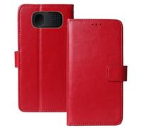 Anybird Rojo Funda Caso Carcasa Proteccion Cuero Flip Case Cover Soporte para Maxcom Comfort MM461 1.8" Magnética Caso Cuero Billetera Cover Teléfono Case Etui