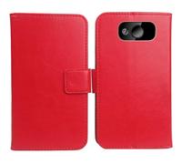 Anybird Rojo Funda Caso Carcasa Proteccion Cuero Flip Case Cover Soporte para Maxcom Comfort MM724 L 2.2" Magnética Caso Cuero Billetera Cover Teléfono Case Etui