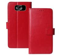Anybird Rojo Funda Caso Carcasa Proteccion Cuero Flip Case Cover Soporte para Maxcom Comfort MM724 L 2.2" Magnética Caso Cuero Billetera Cover Teléfono Case Etui