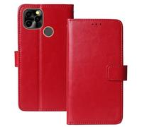 Anybird Rojo Funda Caso Carcasa Proteccion Cuero Flip Case Cover Soporte para Maxcom Smart MS651 6.51" Magnética Caso Cuero Billetera Cover Teléfono Case Etui