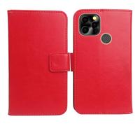 Anybird Rojo Funda Caso Carcasa Proteccion Cuero Flip Case Cover Soporte para Maxcom Smart MS651 6.51" Magnética Caso Cuero Billetera Cover Teléfono Case Etui
