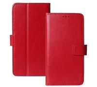 Anybird Rojo Funda Caso Carcasa Proteccion Cuero Flip Case Cover Soporte para Nokia 105 C (2023) 1.77" Magnética Caso Cuero Billetera Cover Teléfono Case Etui