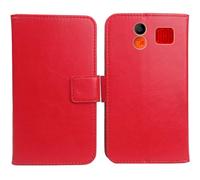 Anybird Rojo Funda Caso Carcasa Proteccion Cuero Flip Case Cover Soporte para Nomi i2320 2.31" Magnética Caso Cuero Billetera Cover Teléfono Case Etui