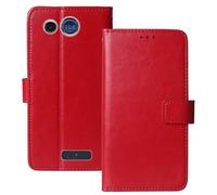 Anybird Rojo Funda Caso Carcasa Proteccion Cuero Flip Case Cover Soporte para Panasonic KX TU110 1.77" Magnética Caso Cuero Billetera Cover Teléfono Case Etui
