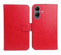 Anybird Rojo Funda Caso Carcasa Proteccion Cuero Flip Case Cover Soporte para Symphony MAX 30 6.56" Magnética Caso Cuero Billetera Cover Teléfono Case Etui