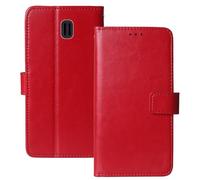 Anybird Rojo Funda Caso Carcasa Proteccion Cuero Flip Case Cover Soporte para TTfone Comet TT100 1.77" Magnética Caso Cuero Billetera Cover Teléfono Case Etui