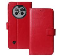 Anybird Rojo Funda Caso Carcasa Proteccion Cuero Flip Case Cover TPU Silicona Soporte para DOOGEE Fire 3 MAX 4G 5.5" Magnética Caso Cuero Billetera