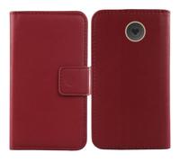 Anybird Rojo Genuino Carcasa Funda para Emporia Simplicity V27 LTE 2" Magnética Premium Caso Protección Cuero Billetera Antigolpes Cover Teléfono Leather Case Etui