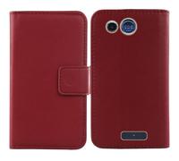 Anybird Rojo Genuino Carcasa Funda para Panasonic KX TU110 1.77" Magnética Premium Caso Protección Cuero Billetera Antigolpes Cover Teléfono Leather Case Etui
