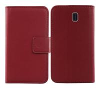Anybird Rojo Genuino Carcasa Funda para TTfone Comet TT100 1.77" Magnética Premium Caso Protección Cuero Billetera Antigolpes Cover Teléfono Leather Case Etui