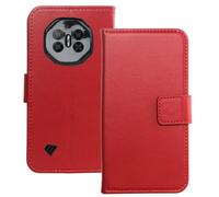 Anybird Rojo Genuino Carcasa TPU Silicona Funda para DOOGEE Fire 3 MAX 4G 5.5" Magnética Caso Protección Cuero Billetera Antigolpes Cover Teléfono Leather Case Etui