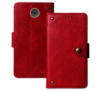 Anybird Rojo Retro Carcasa Funda para Emporia Simplicity V27 LTE 2" Magnética Premium Caso Protección Cuero Billetera Antigolpes Cover Teléfono Case