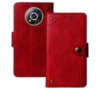 Anybird Rojo Retro Carcasa Funda para Foxx Miro G1 6.56" Magnética Premium Caso Protección Cuero Billetera Antigolpes Cover Teléfono Case