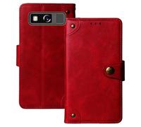 Anybird Rojo Retro Carcasa Funda para Hammer Blade 2 Pro 5.7" Magnética Premium Caso Protección Cuero Billetera Antigolpes Cover Teléfono Case