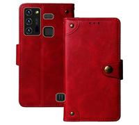 Anybird Rojo Retro Carcasa Funda para Hammer Blade 5G 6.3" Magnética Premium Caso Protección Cuero Billetera Antigolpes Cover Teléfono Case