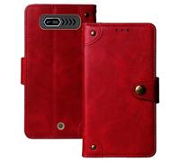 Anybird Rojo Retro Carcasa Funda para Hammer H Forge LTE 2.4" Magnética Premium Caso Protección Cuero Billetera Antigolpes Cover Teléfono Case