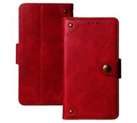 Anybird Rojo Retro Carcasa Funda para Nokia 105 C (2023) 1.77" Magnética Premium Caso Protección Cuero Billetera Antigolpes Cover Teléfono Case