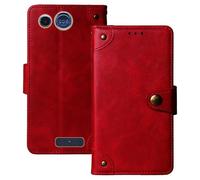 Anybird Rojo Retro Carcasa Funda para Panasonic KX TU110 1.77" Magnética Premium Caso Protección Cuero Billetera Antigolpes Cover Teléfono Case