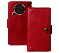 Anybird Rojo Retro Carcasa Funda para Trevi Forte 70 2.4" Magnética Premium Caso Protección Cuero Billetera Antigolpes Cover Teléfono Case