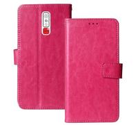 Anybird Rosa Funda Caso Carcasa Proteccion Cuero Flip Case Cover Soporte para Geemarc CL8600-4G / CL8000 2.8" Magnética Caso Cuero Billetera Cover Teléfono Case Etui