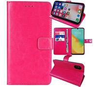 Anybird Rosa Funda Caso Carcasa Proteccion Cuero Flip Case Cover Soporte para Hammer Construction 2 5G 6.58" Magnética Caso Cuero Billetera Cover Teléfono Case Etui