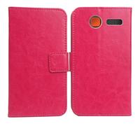 Anybird Rosa Funda Caso Carcasa Proteccion Cuero Flip Case Cover Soporte para Maxcom Comfort MM426 SE 1.77" Magnética Caso Cuero Billetera Cover Teléfono Case Etui