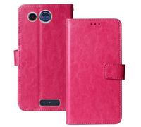 Anybird Rosa Funda Caso Carcasa Proteccion Cuero Flip Case Cover Soporte para Panasonic KX TU110 1.77" Magnética Caso Cuero Billetera Cover Teléfono Case Etui