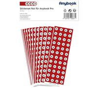 Anybook Juego de pegatinas universales (480 unidades), color rojo