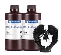 Anycubic ABS-Like 2.0 Resina 3D, 55 MPa Alta Resistencia a la Flexión, 85HD Máxima Dureza, Baja Viscosidad, Excelente Precisión para Todas las Impresoras 3D de Resina LCD/DLP de 405 nm, Negro, 2000g