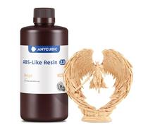 Anycubic ABS-Like 2.0 Resina 3D, 55 MPa Alta Resistencia a la Flexión, 85HD Máxima Dureza, Baja Viscosidad, Excelente Precisión para Todas las Impresoras 3D de Resina LCD/DLP de 405 nm, Beige, 1000g