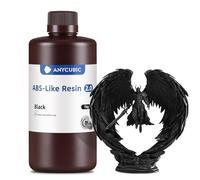 Anycubic ABS-Like 2.0 Resina 3D, 55 MPa Alta Resistencia a la Flexión, 85HD Máxima Dureza, Baja Viscosidad, Excelente Precisión para Todas las Impresoras 3D de Resina LCD/DLP de 405 nm, Negro, 1000g