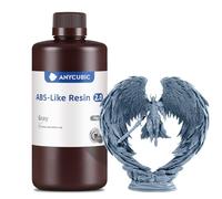 Anycubic ABS-Like 2.0 Resina 3D, 55 MPa Alta Resistencia a la Flexión, 85HD Máxima Dureza, Baja Viscosidad, Excelente Precisión para Todas las Impresoras 3D de Resina LCD/DLP de 405 nm, Gris, 1000g